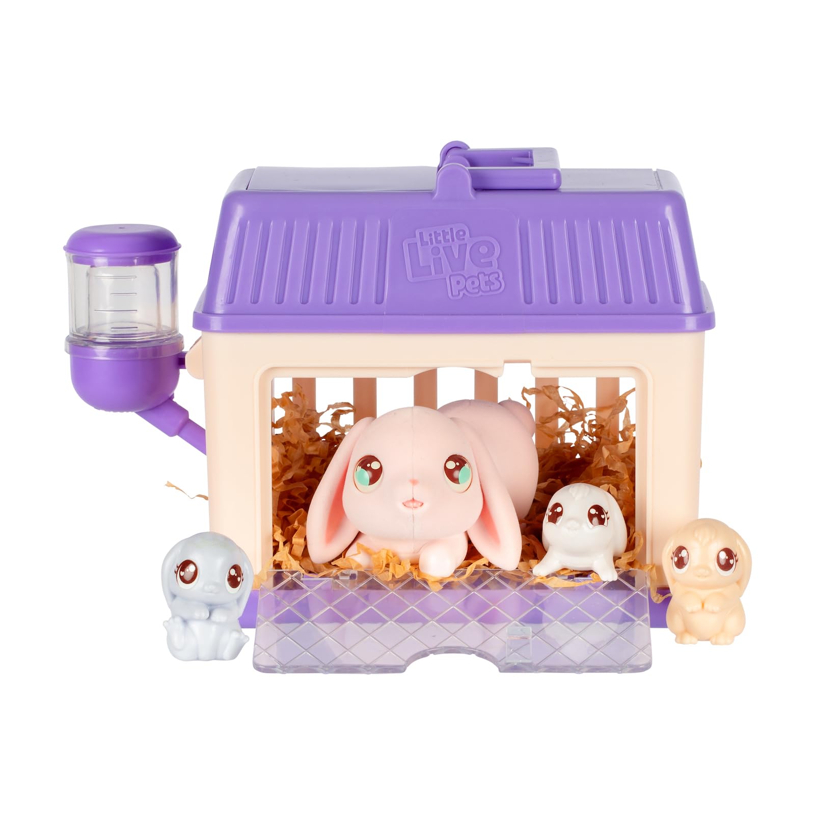 Little Live Pets Bunny Mini Interactive Live Pet Toy Set, Hutch Animal Playset w