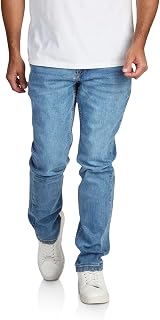 riverso RIVChris Men's Straight Fit Jeans, Cotton Denim Stretch, Black, Blue, Grey, W29 - W38