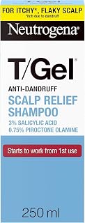 Neutrogena T/Gel Scalp Relief Anti-Dandruff Shampoo (250ml) With 3% Salicylic Acid, Suitable for Those Prone to Scalp Psoriasis and Seborrhoeic Dermatitis,Packaging may vary