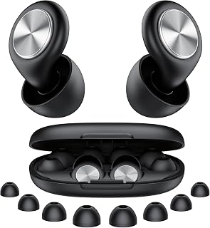 Ear Plugs for Sleep Noise Cancelling -45dB, Customized Soft Earplugs for Concert, 0 Pressure, Reusable Ear Plug for Noise Reduction with Case & 8 Eartips, for Sleep, Working, Studying, Traveling