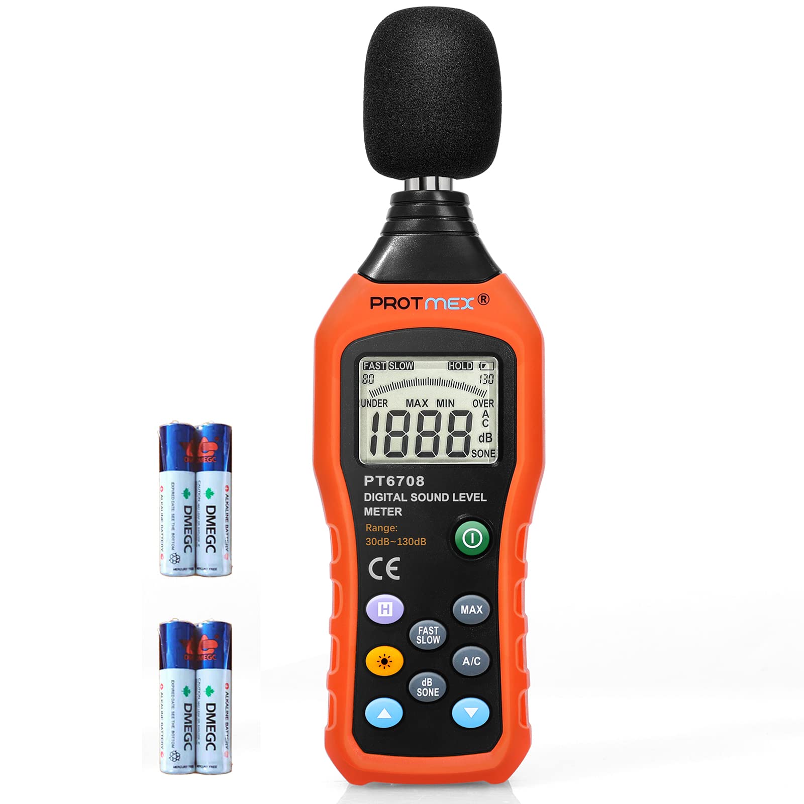 Protmex PT6708 Sound Level Meter - Digital Decibel Reader Measurement | Range 30