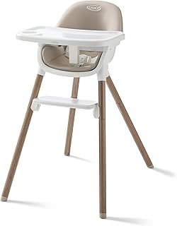 Graco Ready2Dine DLX 4-in-1 Highchair, Linden | Graco Ready2Dine DLX 4-in-1 Highchair with 4 Growing Stages, Toddler Feeding Seat, Youth Stool, and Big Kid Seat