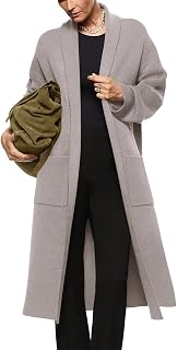 Womens Long Sleeve Cardigan Sweaters Oversized Open Front Maxi Coat