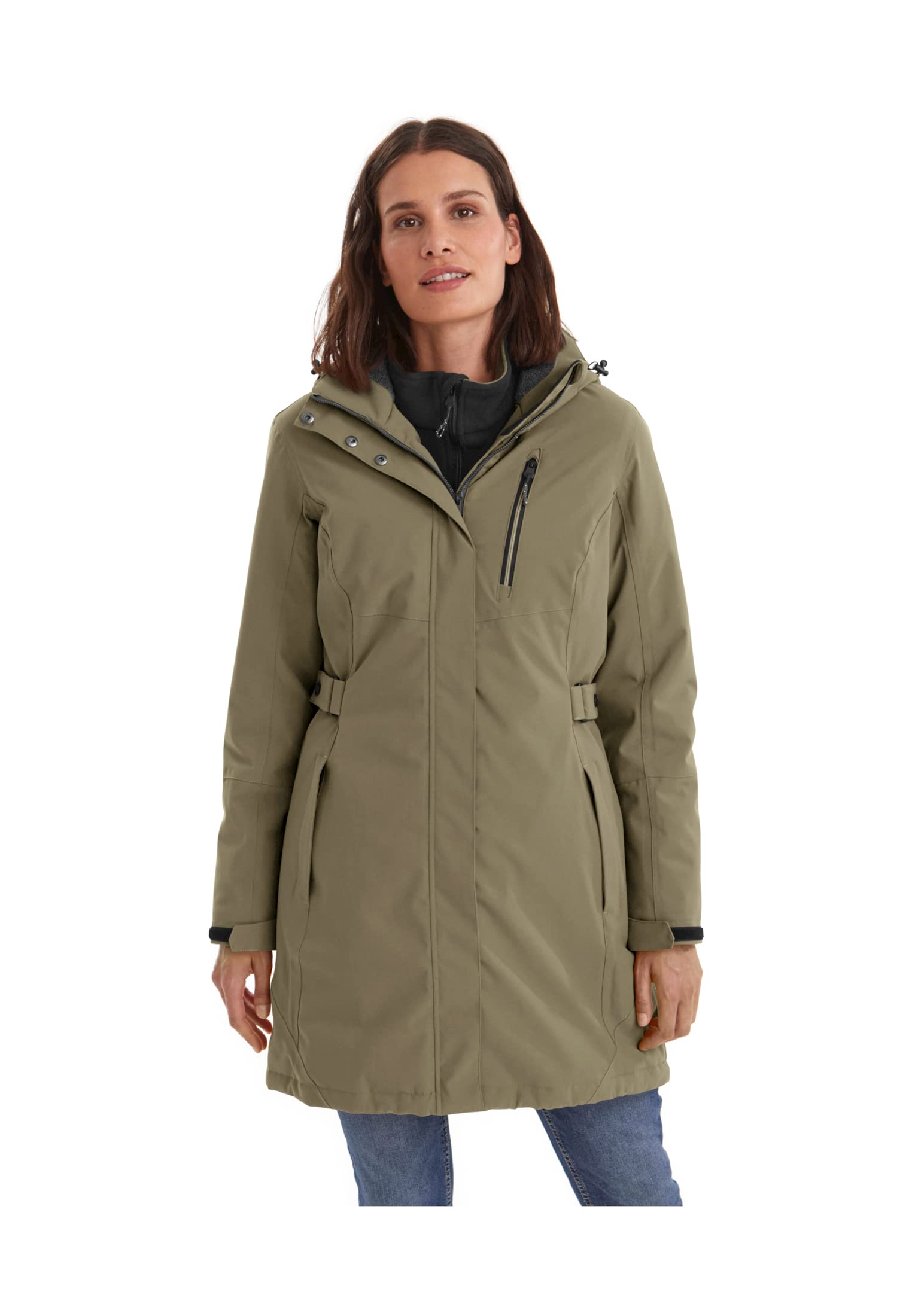 Killtec KOW 165 WMN PRK Women's Functional Parka with Zip-Off Hood, Waterproof, 