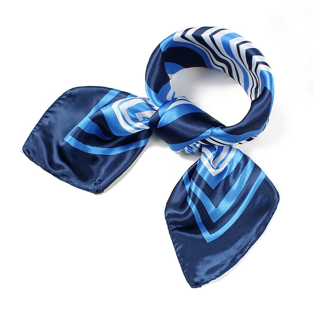 QBSM 4 Pieces 35 Inch Satin Silk Scarf - Large Square Scarf for Women Silk Scarf