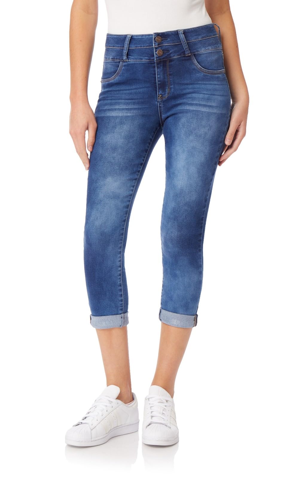 WallFlower Women's Sassy Crop High Rise Insta Soft Juniors (Standard and Plus) J