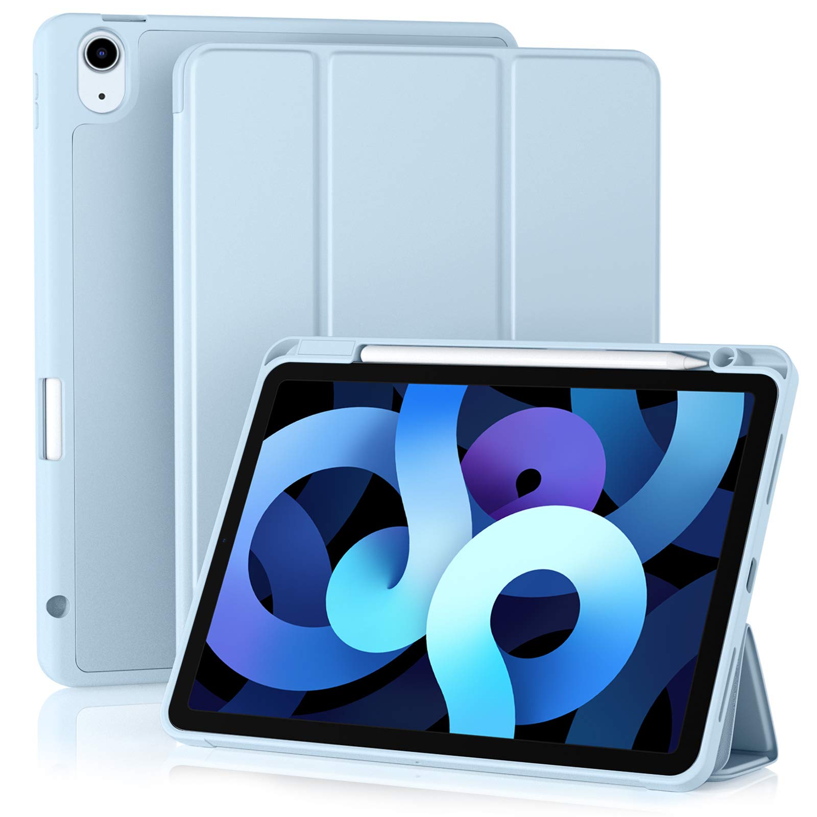 Akkerds for iPad Air 11 Inch Case M4/M3/M2, Air 5th/4th Gen 10.9, Sky Blue | Wit
