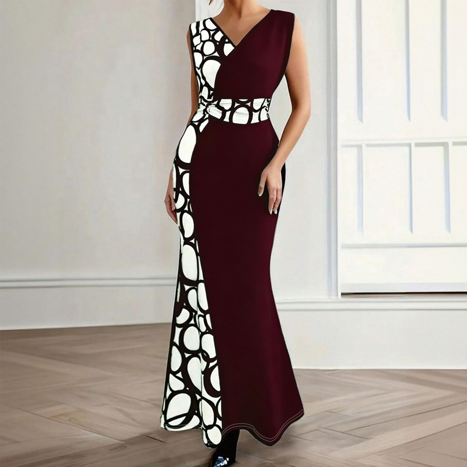 Women's Elegant V Neck Summer Dress