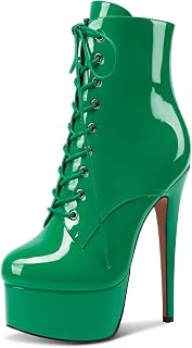 NobleOnly Women's High Heels Platform Ankle Boots 16cm Ankle Boots