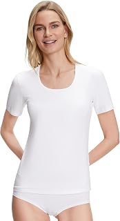 FALKE Women's Daily Comfort 2-Pack Round Neck T-Shirts Undershirts Undershirts Short Sleeve Round Neck Plain Classic Multipack Breathable Quick Dry Cotton 2 Pieces