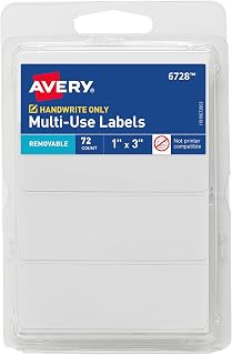 Removable Multi-Use ID Labels, Handwrite Only