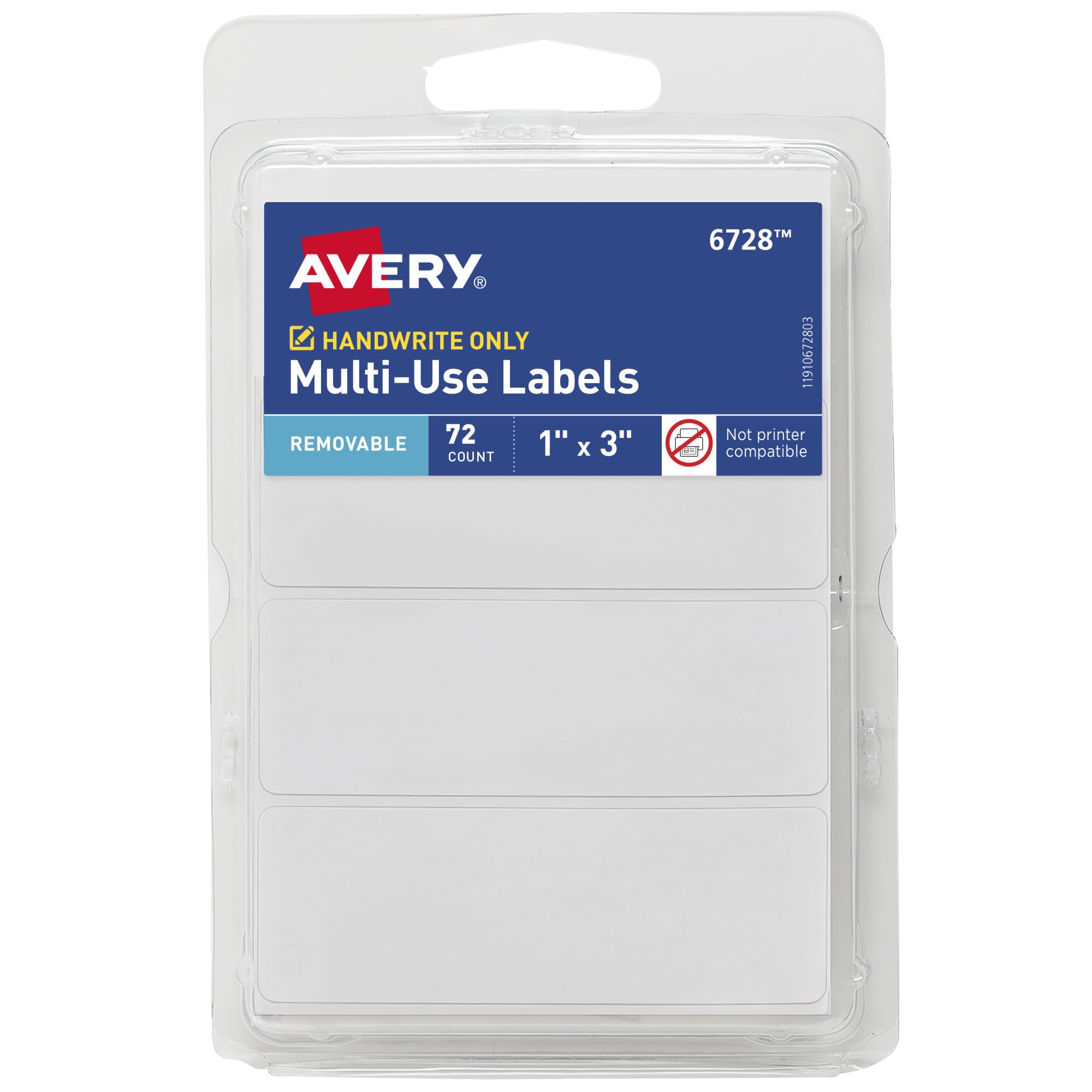 Removable Multi-Use ID Labels, Handwrite Only