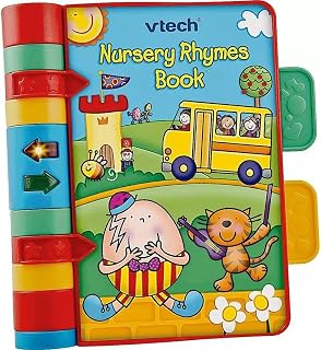Vtech Baby Nursery Rhymes Book , English | Six illustrated nursery rhymes with sound effects, phrases and light-up buttons for read-and-sing fun. Ages 3-24 months