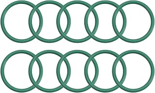 10 Pcs 15mm OD 12mm Width 1.5mm Fluorororubber O-Rings for Plumbing Machinery Green