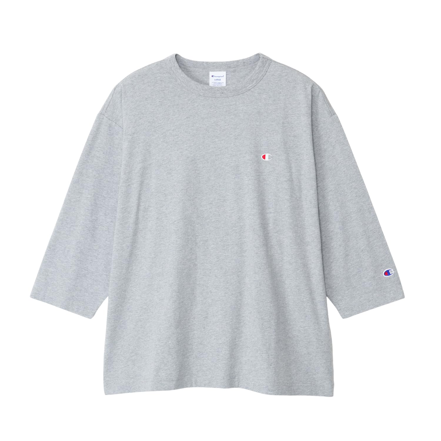 C8-A408Z-250-M Men's Long Sleeve T-Shirt, 3/4 Sleeve, Round Neck, 100% Cotton, O