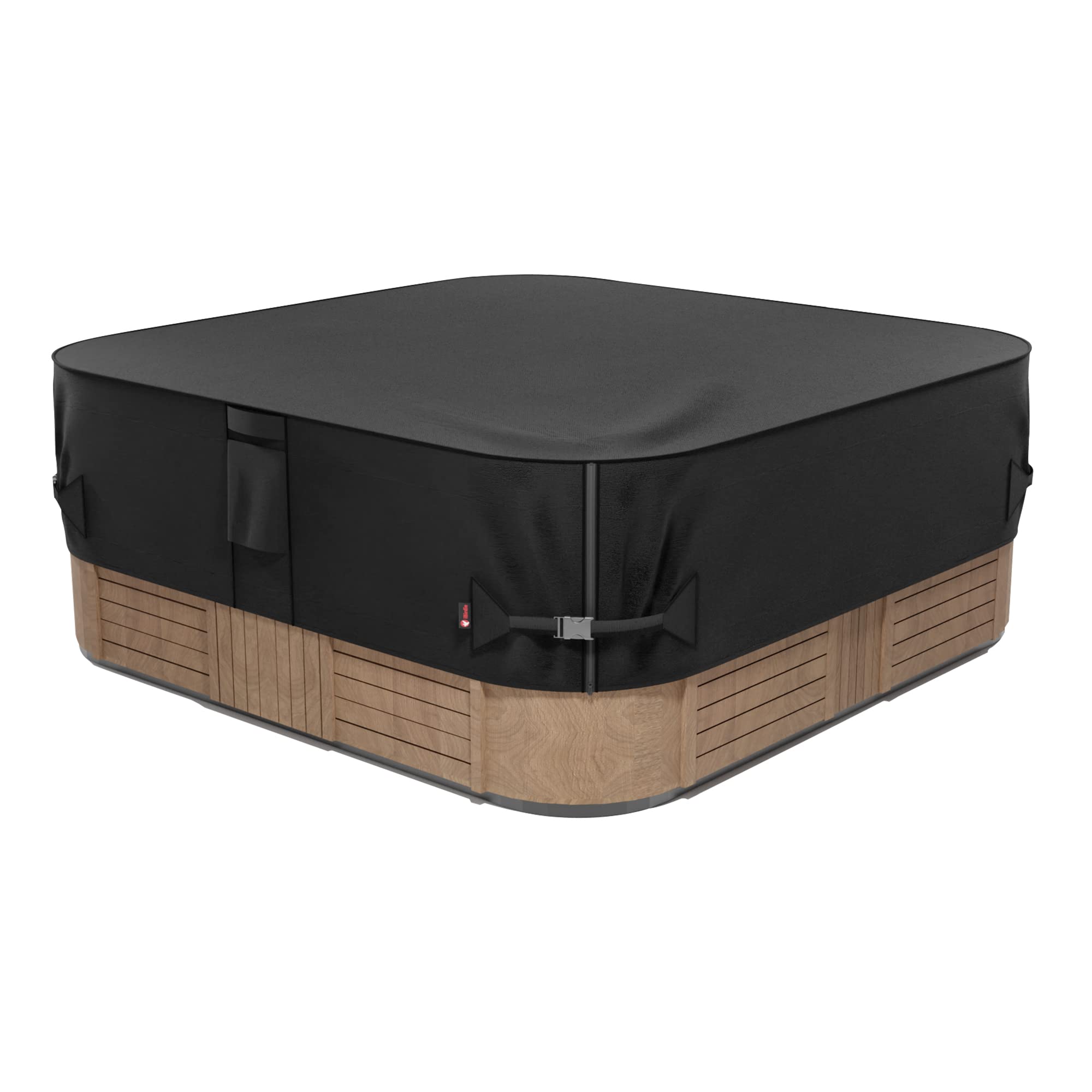 iBirdie Outdoor Waterproof Hot Tub SPA Cover 85 x 85 inch 7 x 7 ft | Black, Fit 