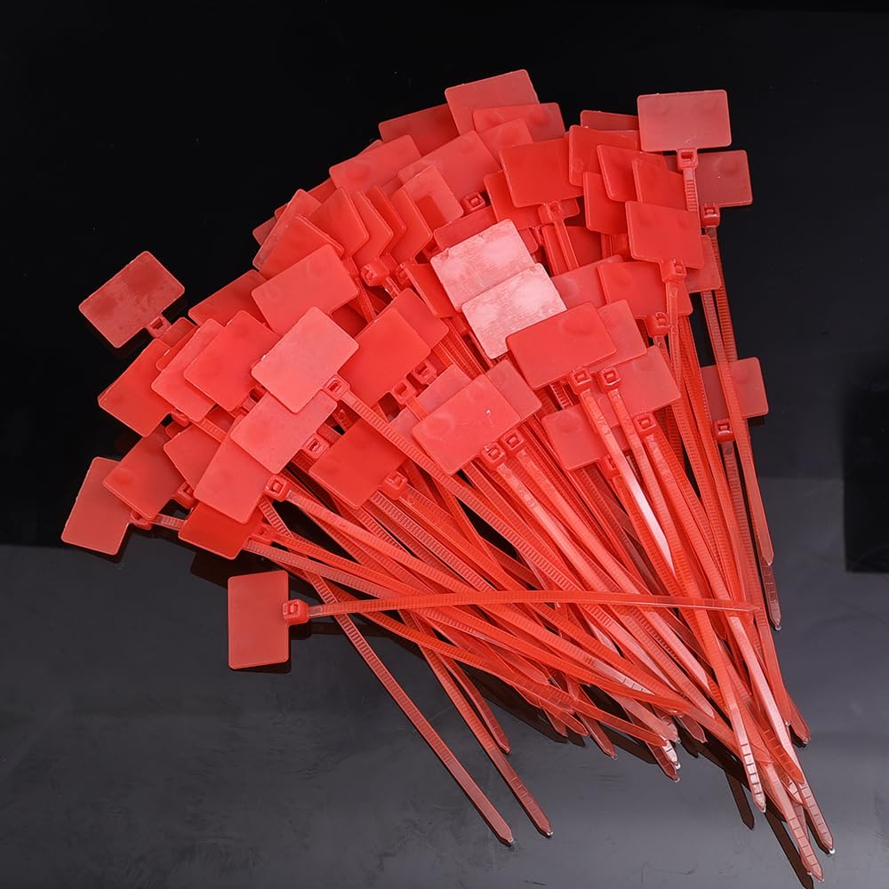 100 Pcs Colorful Nylon Cable Ties with Markers Labels Cable Ties Self Locking Of