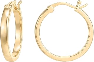 14K Gold Hoop Earrings For Women, Large Hoops Earrings for Gold Hoops Earrings For Women Dainty Gold Earrings for Trendy Minimalist Designs 20-40MM