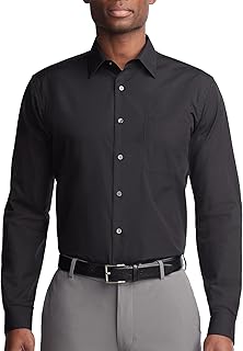 Van Heusen Poplin Regular Fit Solid Point Collar Dress Shirt Elegant Men's Shirt