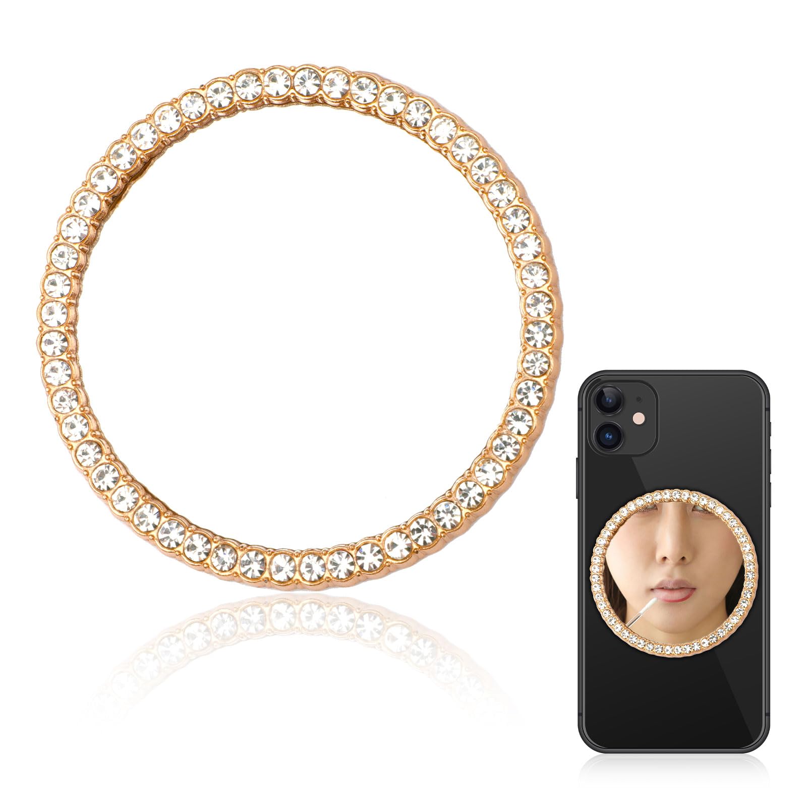 Smartphone Mirror Sticker, Phone Mirror Sticker, Bling Diamond Makeup Sticker on