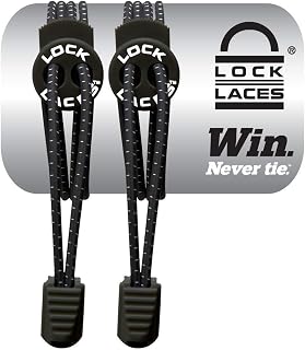 Lock Laces Elastic No Tie Shoelaces for Kids & Adults, One Size Fits All