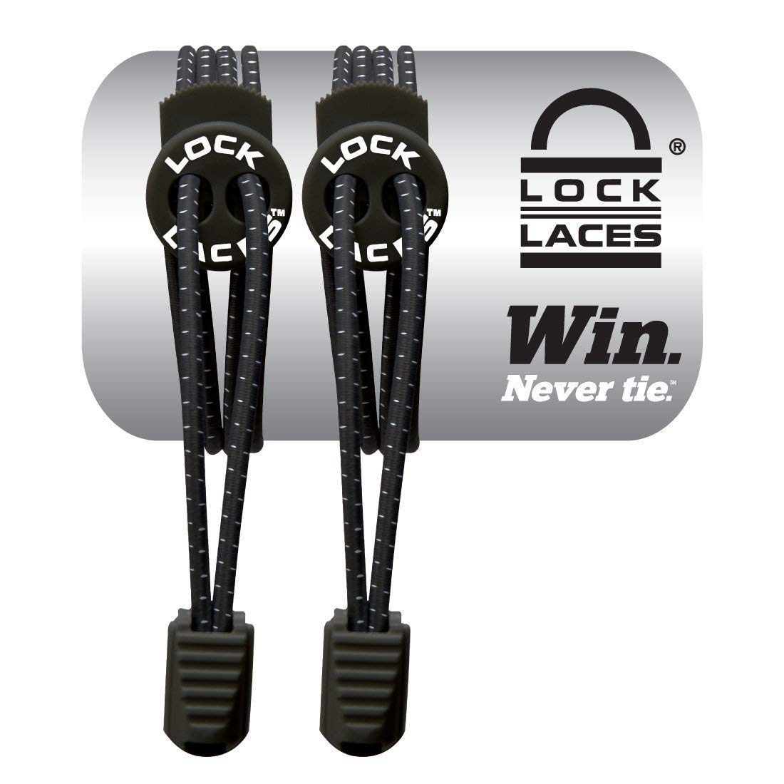 Lock Laces Elastic No Tie Shoelaces for Kids & Adults, One Size Fits All