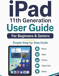 iPad 11th Generation User Guide for Beginners & Seniors: Large-Print Step-by-Step Manual to Master the iPad Easily: Using Apps, Video Calls, Photos, Email & Staying Safe Online