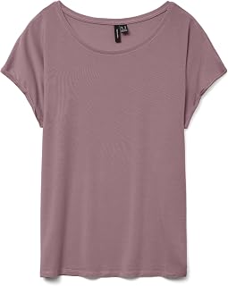 VERO MODA Womens Vmava Plain Ss Top Ga JRS NoosT-Shirt