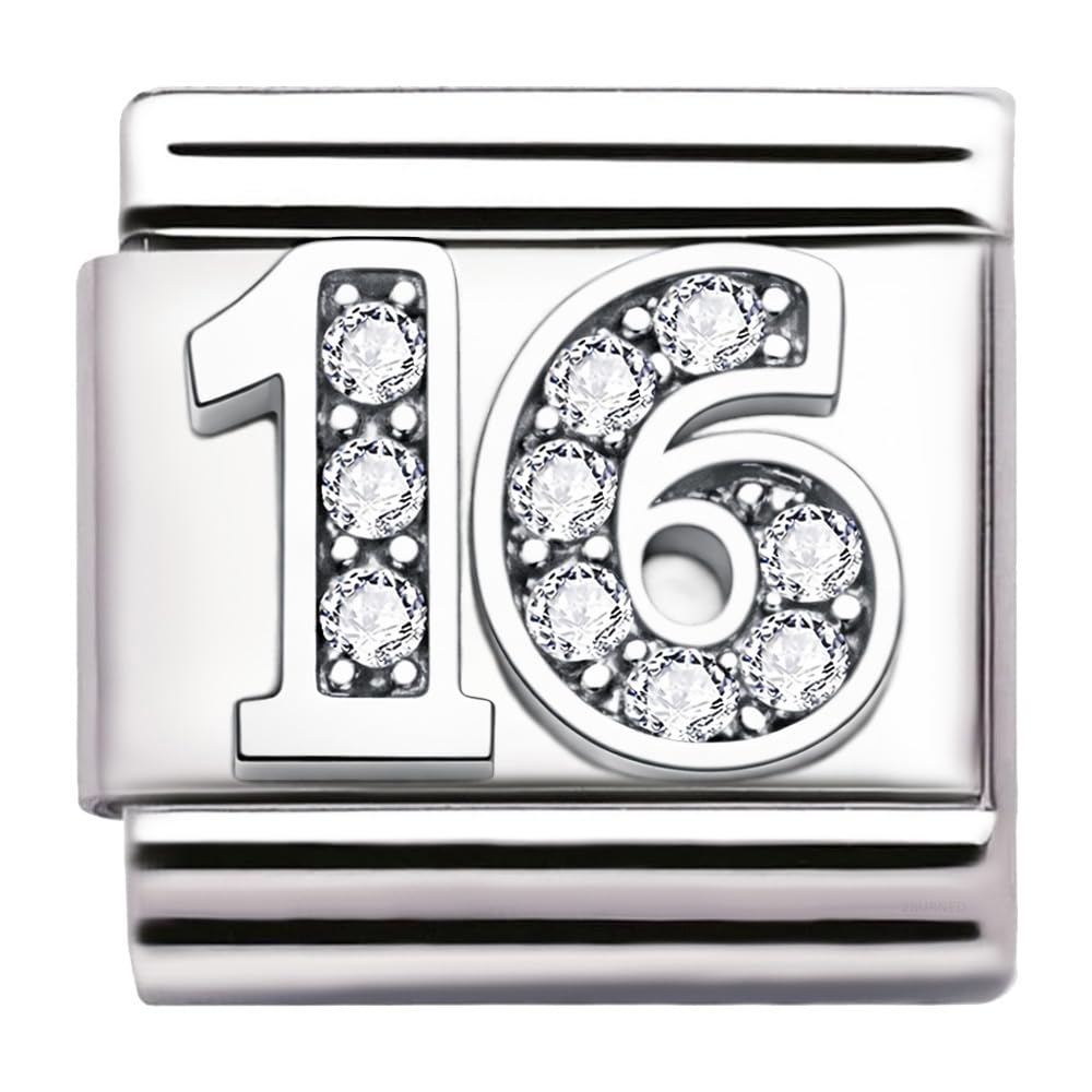 Italian Charm Link Number Birthday Milestones fit 9mm bracelet