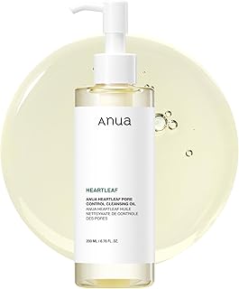 Anua Heartleaf Pore Control Cleansing Oil, Korean Skincare, 6.76 fl.oz | Pore Cleanser, Sebum Care, Gentle Melting Oil Cleanser for Face, Safe For All Skin Type, Daily Hydrating Makeup Remover