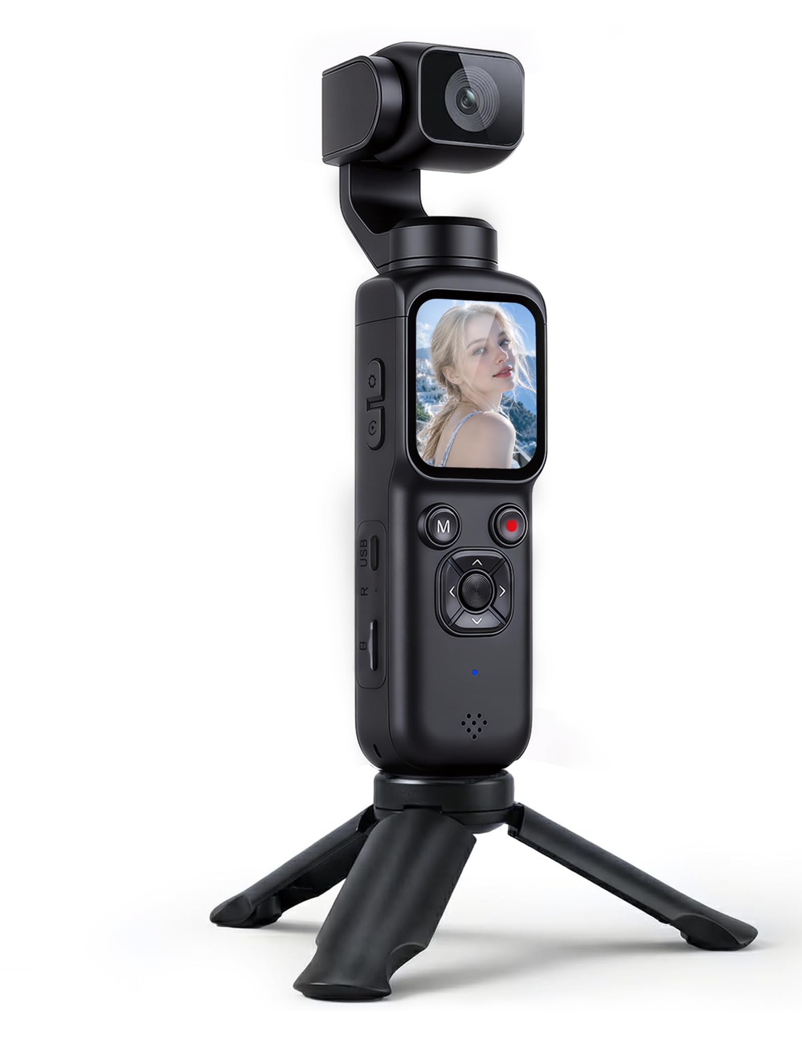 4K Vlogging Camera with Tripod Mount, Pocket Camera, Face Tracking & WiFi | Hori