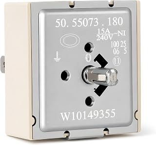 W10149355 WPW10149355 Dual Infinite Switch Replacement for Whirlpool Maytag Amana Inglis Electric Range, Surface Element Control Switch, Replaces AP4365154 PS2341427