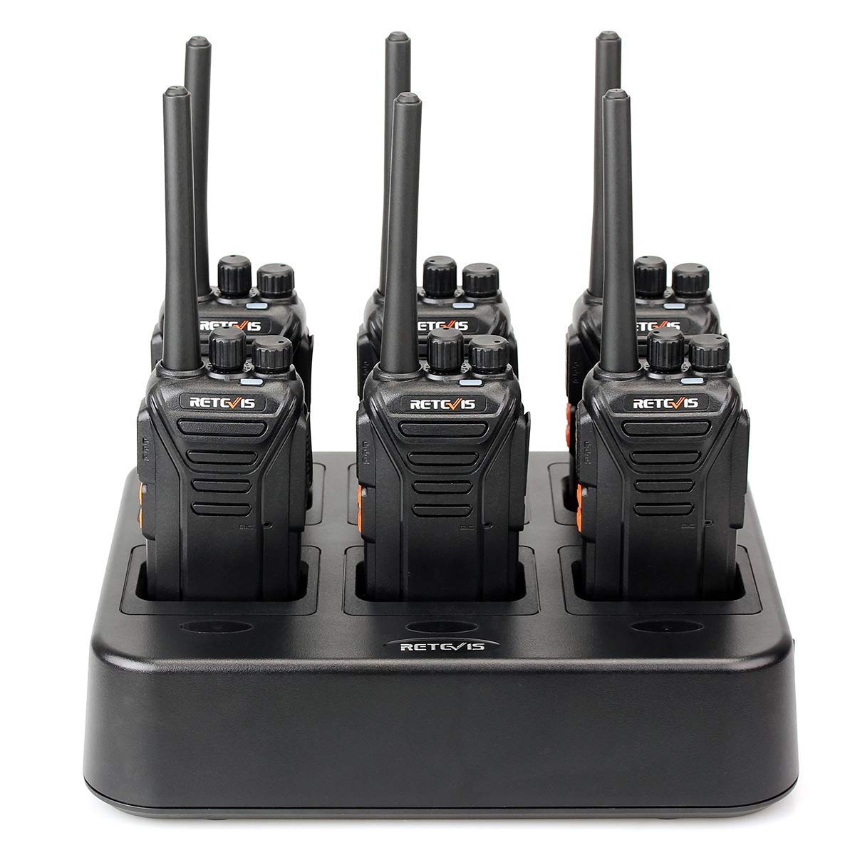 Retevis RT27 Walkie Talkies Long Range with Six Way Gang Charger(6 Pack) | Rugge