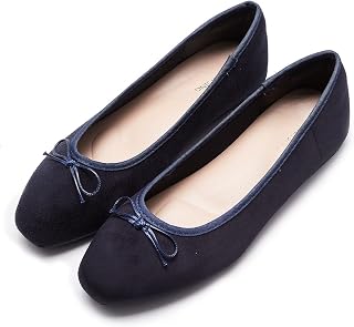 Women's Round Toe Ballet Flats Comfortable Elegant Bowknot Shoes for Women