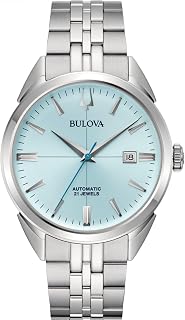Bulova Sutton Automatic Men's Watch, Light Blue 96B423, Steel Case and Bracelet