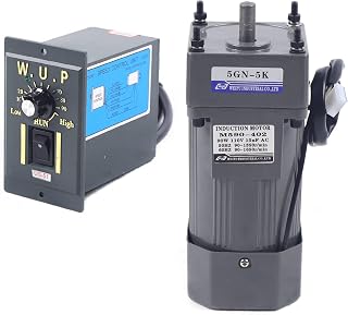 0-270RPM 90W 5K AC Gear Reduction Electric Motor with Speed Controller | Single-phase; 3.2nm High torque; 12mm Shaft diameter; Support reverse rotation; Flexible installation; Low noise