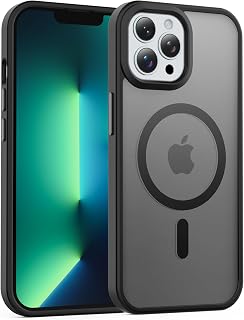 Temdan iPhone 13 Pro Case [Compatible with MagSafe] [Military Grade Drop Protection] [Anti-Fingerprint] [Anti-Scratch] Slim Silky Soft Touch Case 6.1 Inch, Black