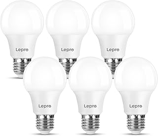 Lepro E27 Screw Bulb, 8.5W, 60W Equivalent, 806lm 2700K Warm White, 6 Pack | GLS ES Edison LED Light Bulbs, Energy Saving, Non-Dimmable, Long Lifespan, Ideal for Home Lamps