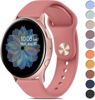 Meliya Bands Compatible with Samsung Galaxy Watch Active 2 Band 40mm 44mm, Galaxy Watch Active Bands, 20mm Soft Silicone Sport Replacement Strap for Galaxy Watch Active 2 Band Women Men