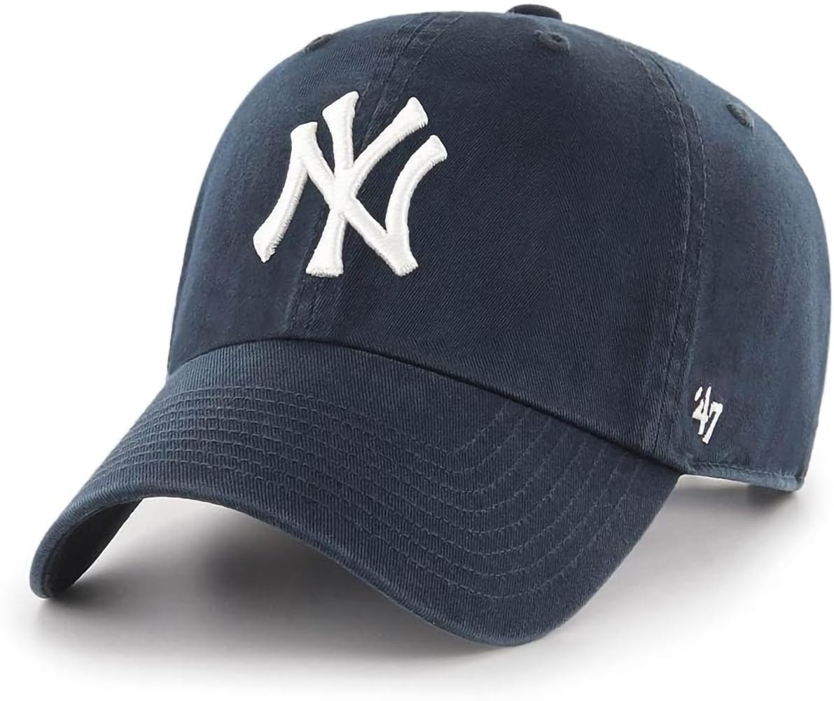 47 Brand MLB Team Color Home Primary Logo Clean Up Adjustable Baseball Cap Hat, 