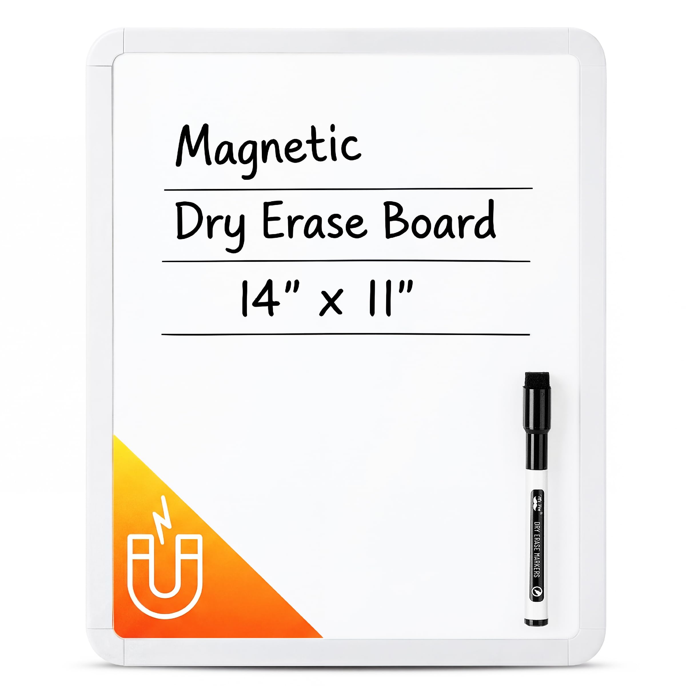 Mr. Pen- Dry Erase Board, 14” x 11”, White Frame | Includes Black Dry Erase Mark