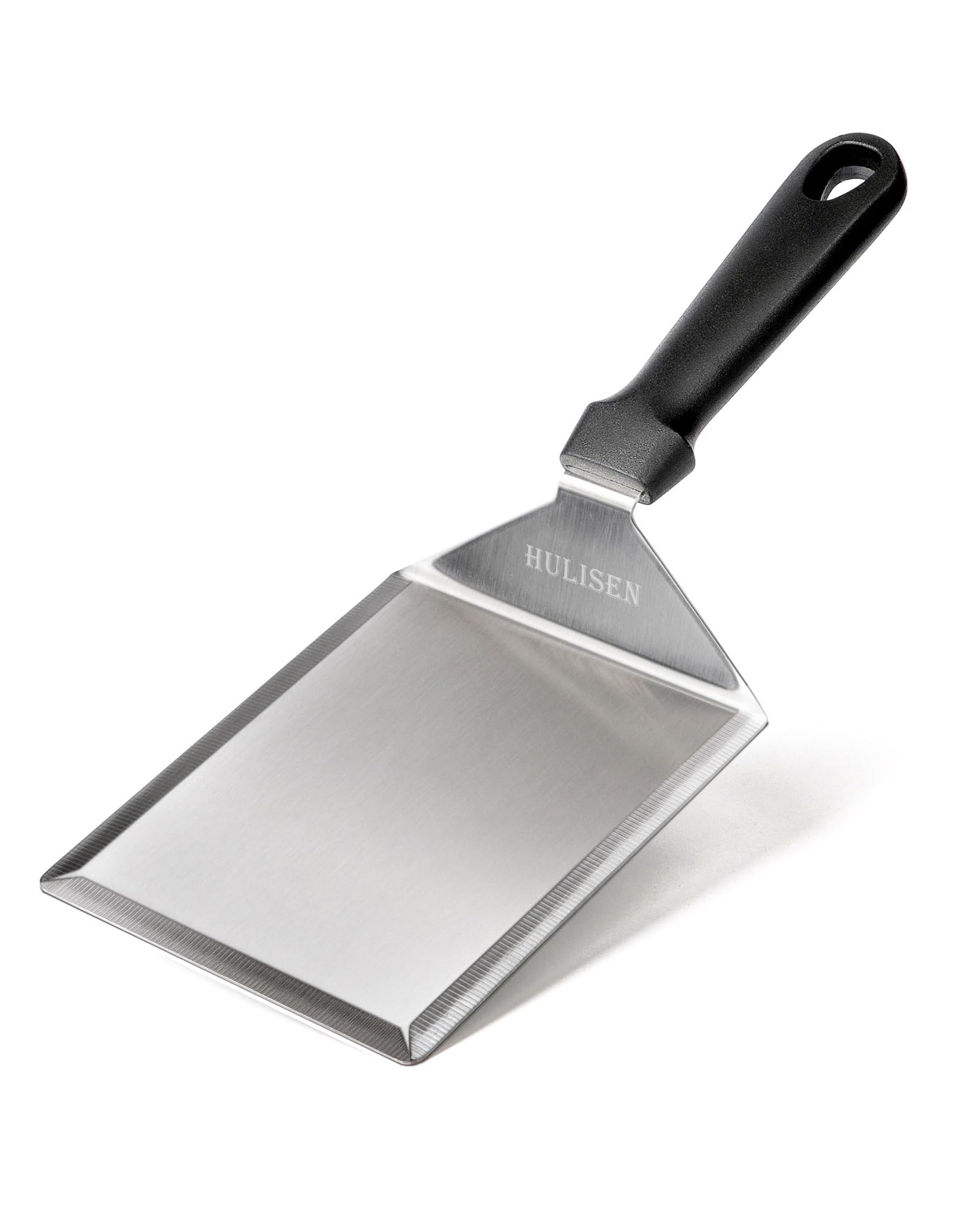 HULISEN Stainless Steel Grill Spatula, 15.2 x 12.7 cm Metal Turner | Wide Blade 