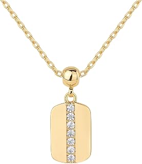 PAVOI 14K Gold Plated Dainty Motif Necklace with Removable Charms for Women