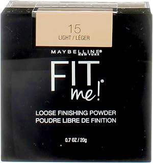 Maybelline Fit Me Loose Finishing Powder, 15 Light, 0.7 oz (Pack of 2)
