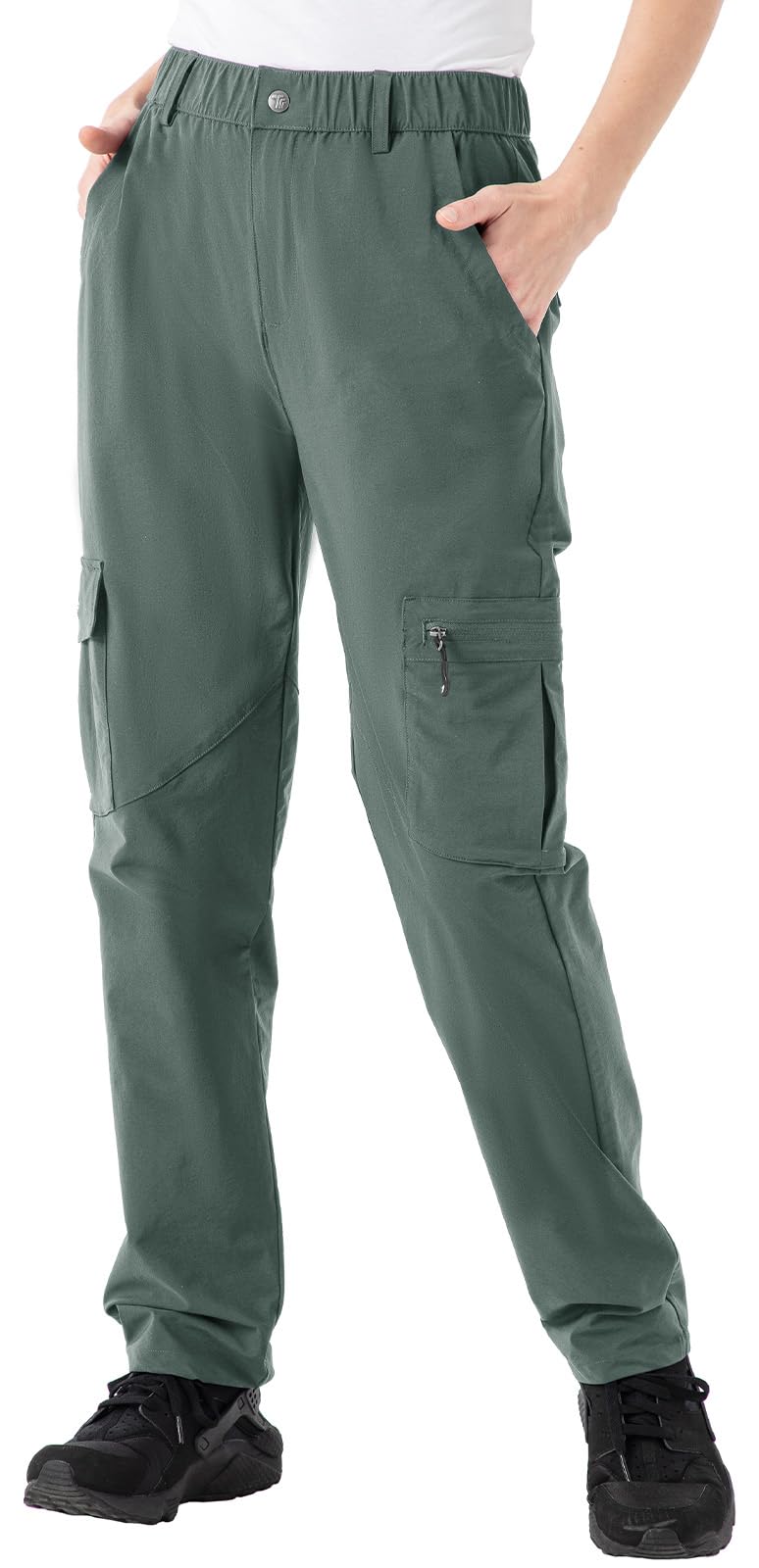 Rdruko Women's Hiking Cargo Pants Water-Resistant Quick Dry UPF 50+ Travel Campi