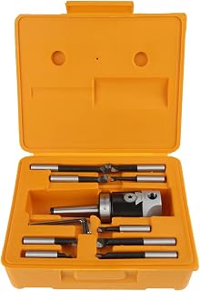 Chazcool 2 Boring Head Set, MT2 M10 F1-12 50mm Boring Head with 9pcs 12mm Boring Bars Milling Set