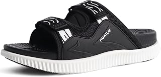 KuaiLu Mens Orthotic Sandals Arch Support Cushion Recovery Walking Slides