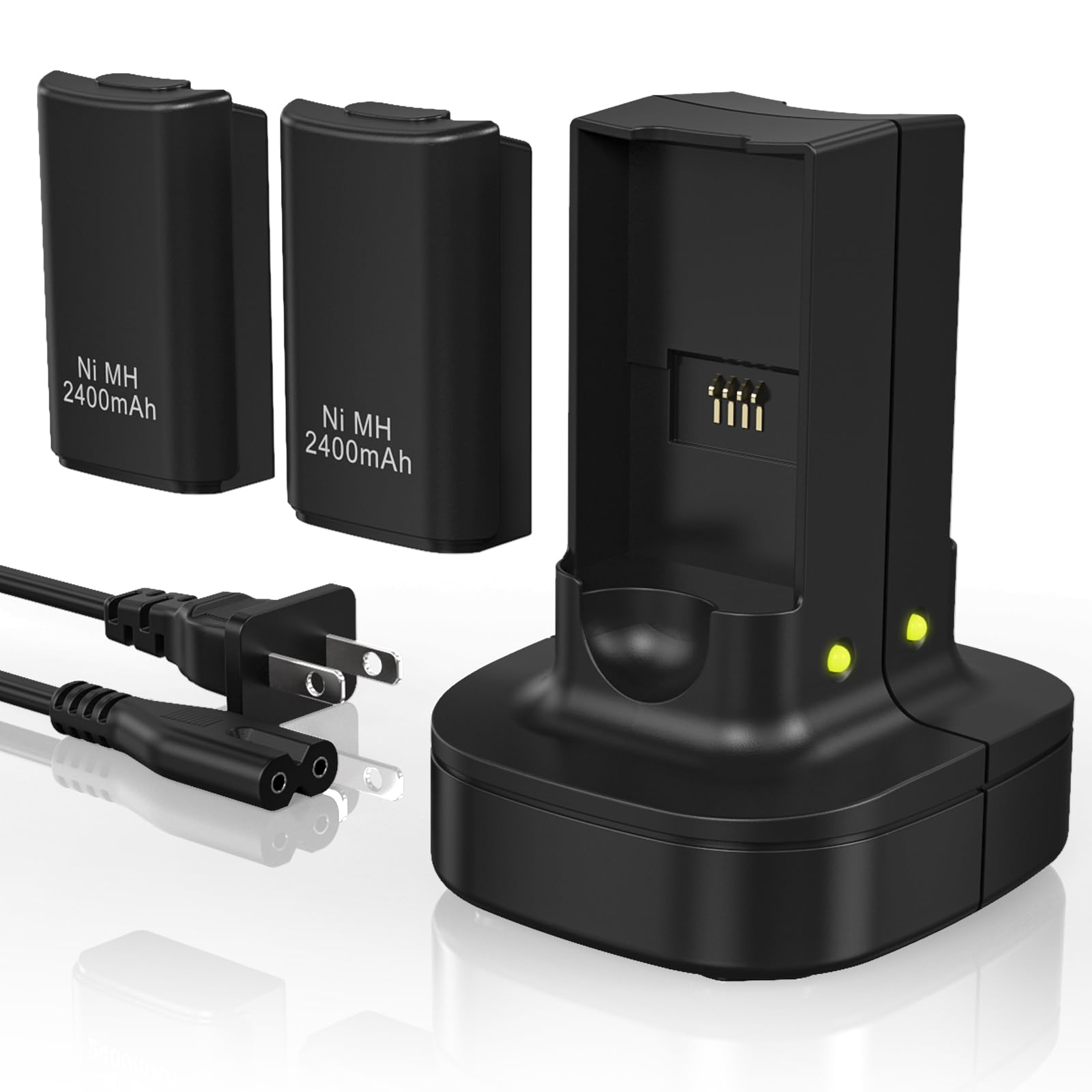 KEKUCULL Rechargeable Battery for Xbox 360 Controller, Charger Dual Charging Sta