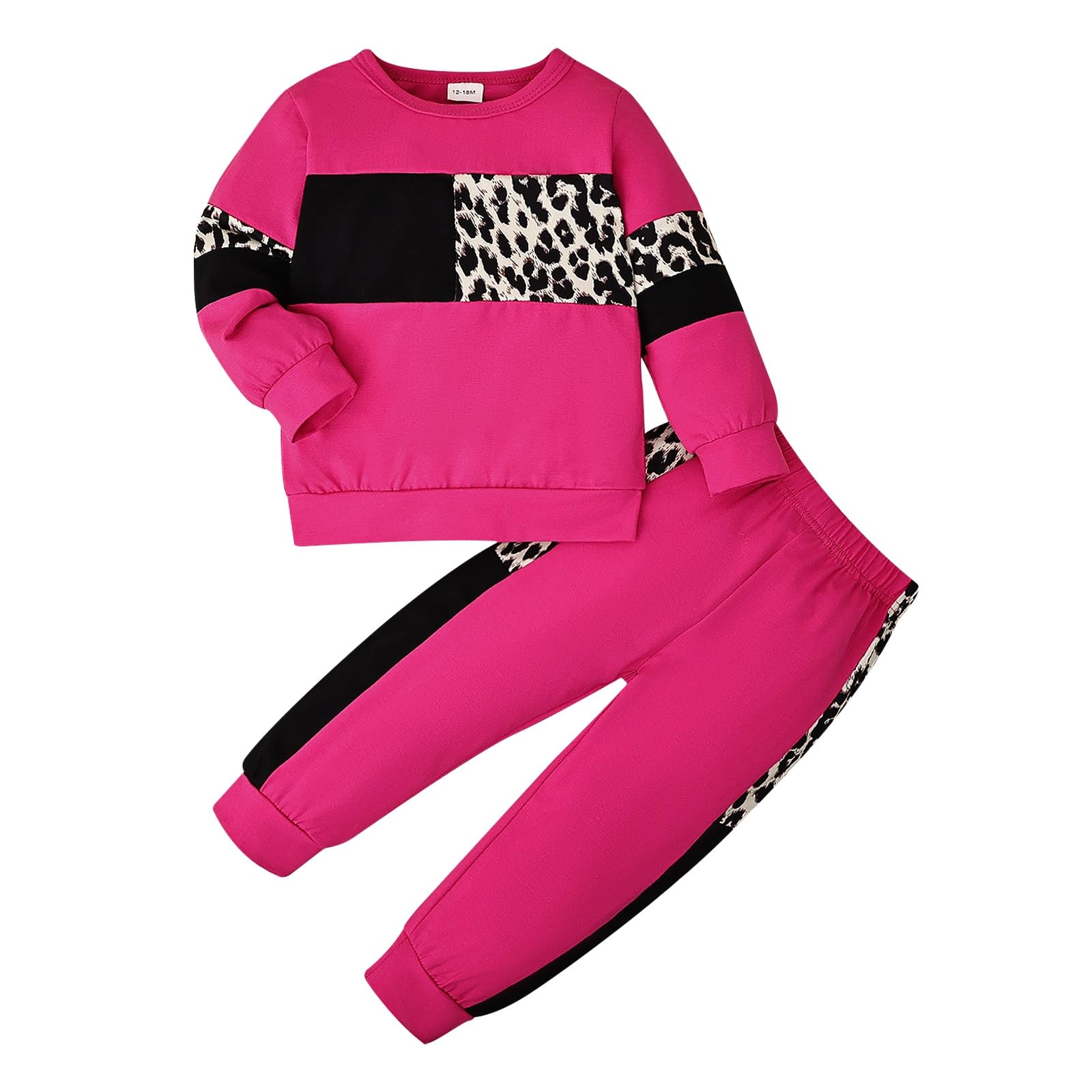 Toddler Girl Clothes Baby Sweatshirt Leopard Pants Set 12M-5T