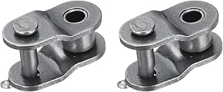 uxcell 2Pcs #420 Chain Offset Half Link Roller, 1/2" Pitch Carbon Steel, Standard Chain End Connector Split Links